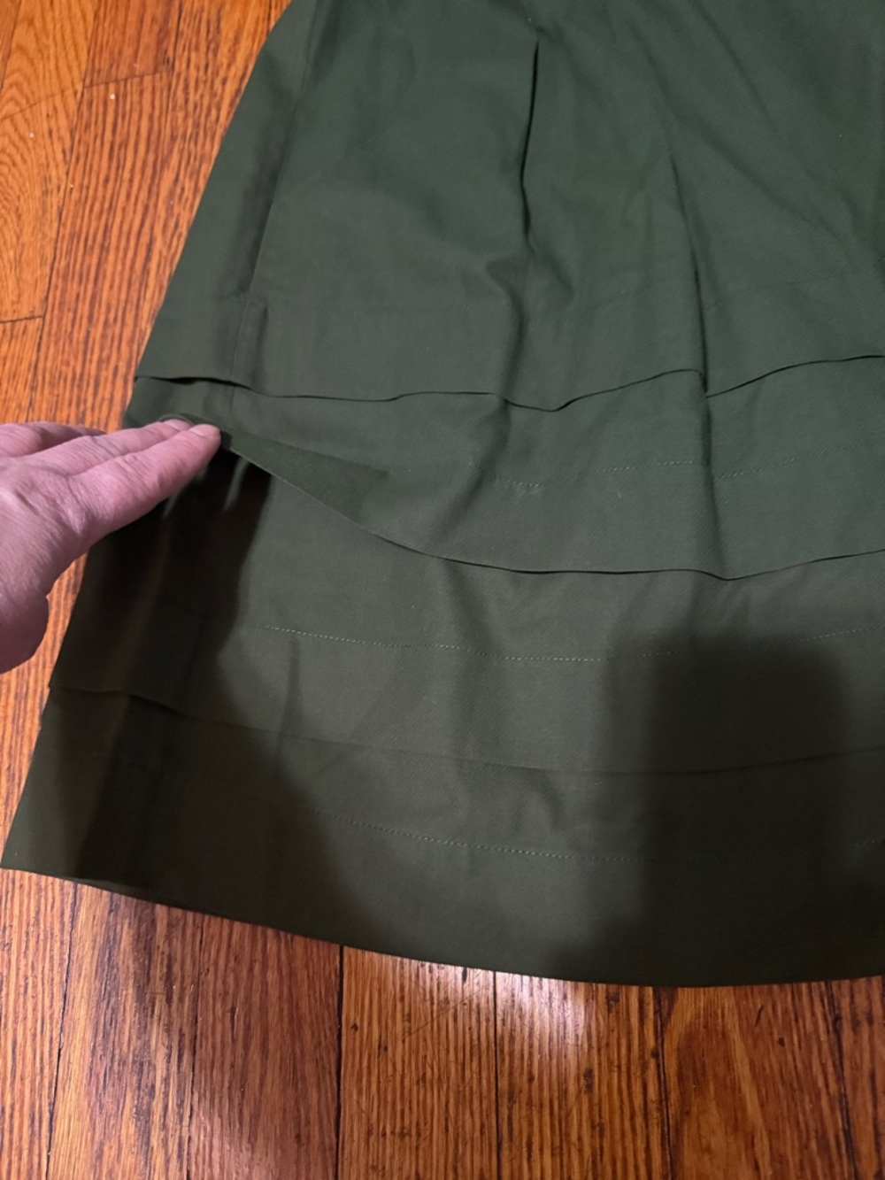 Dark Green Women’s A-Line Skirt - Picture 3 of 4